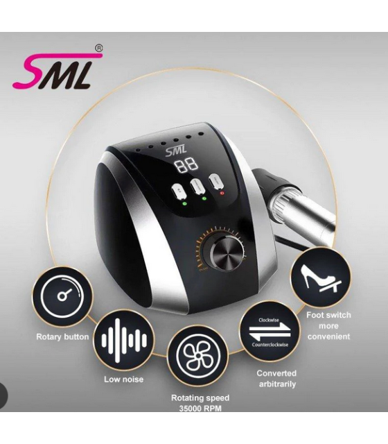 SML Професионална машина за маникюр и педикюр 35000 RPM