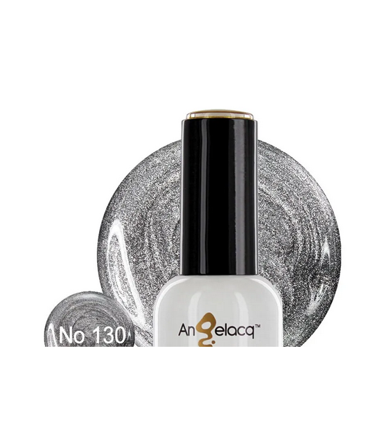 Полупостоянен професионален лак за нокти, Angelacq SILVER 130, 15 ml