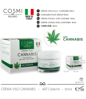 COSMI MILANO Face Cream with cannabis 50ml, Excellent Anti-Wrinkle 100% Made in Italy