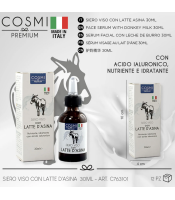 cosmi milano, σερουμ με υαλουρονικο και γαλα γαιδουρας made in italy