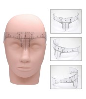10 x Пластмасов инструмент за измерване на вежди за линийка за многократна употреба