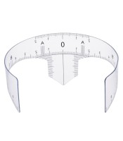 10 x Пластмасов инструмент за измерване на вежди за линийка за многократна употреба
