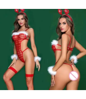 Коледно секси бельо Lady Underwear Cosplay Santa Claus Costume Christmas Red