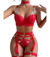 women's hollow out bra and thong set exotic underwear lingerie 4 piece set