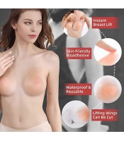 Adhesive Reusable Nipple Pads, Silicone Nipple Cover Bra Pads, Multipurpose Sports Breast Lift Bra Boob Tape
