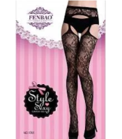 FENBAO New Sexy Flower Garters Fishnet Stockings Black Tights Women Pantyhose