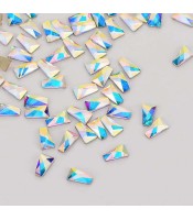 Trapezoid Shape Crystal AB Flat Back Fancy Rhinestones